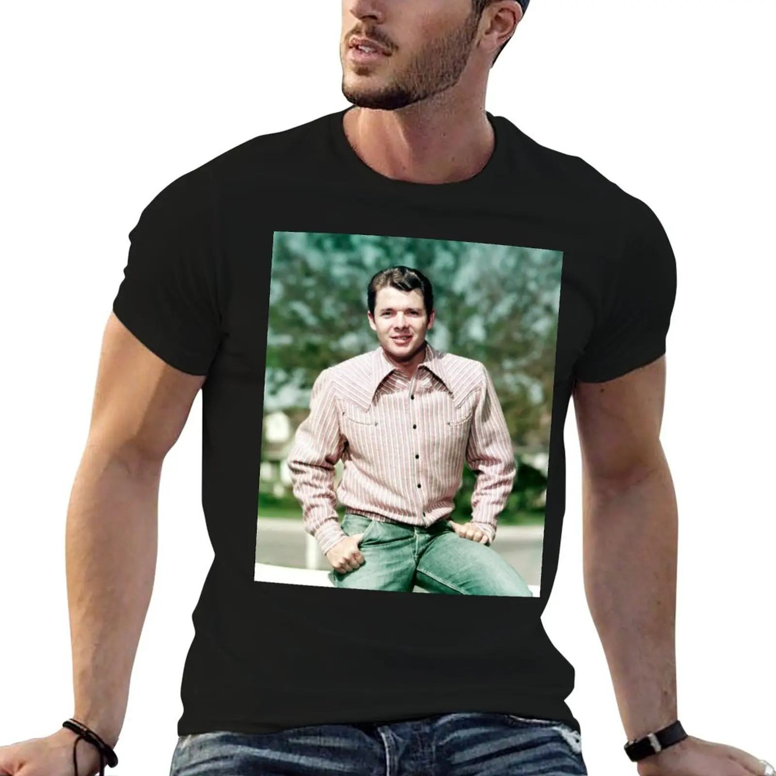 Audie Murphy handsome T-Shirt Casual All Match Tee Shirt for Men