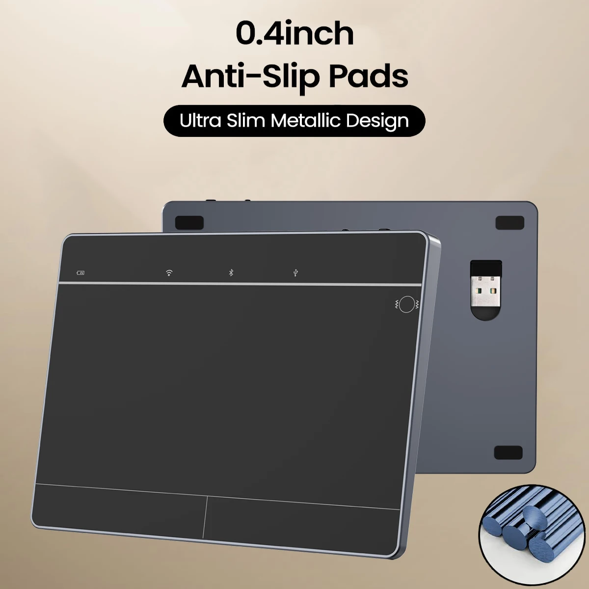 Jomaa recarregável bluetooth touchpad usb sem fio/com fio trackpad para windows computador portátil tablet alta precisão