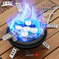 BRS-201A Portable Camping Gas Stove 16000W High Pressured Propane Butane Gas Burner Outdoor Emergency Stove with Piezo Ignition