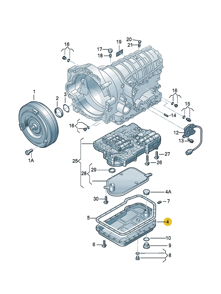 BOICY Automatic Transmission Oil Pan for A4/S4 Avant/quattro A6 Allroad quattro A8 Passat Phaeton 01V321359A 01V321359B