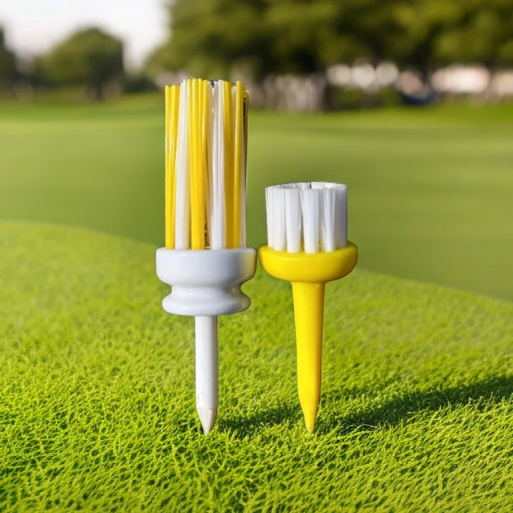 2 palline da golf Tee golf club spazzole per la pulizia spazzola da golf a bassa resistenza stile leggero golf club slot spazzole per la pulizia