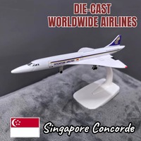 Metal Diecast Aircraft Model 7.5 Inches Scale Airbus Boeing ATR Concorde 777 350 C919 Replica Aviation Miniature Art Kid Boy Toy