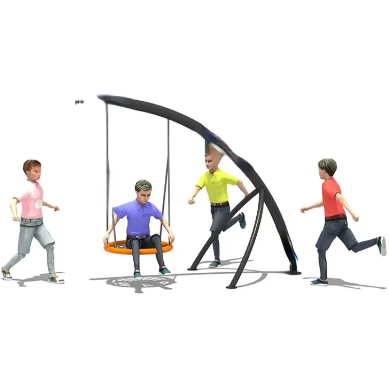 Dream outdoor garden unique nest saucer seat swing playground equipment with frame for children