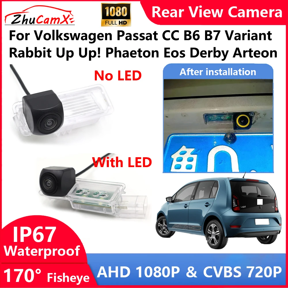 

For Volkswagen Passat CC B6 B7 Variant Rabbit Up Up! Phaeton Eos Derby Arteo Backup Parking Reverse Rear view Camera AHD 1080P