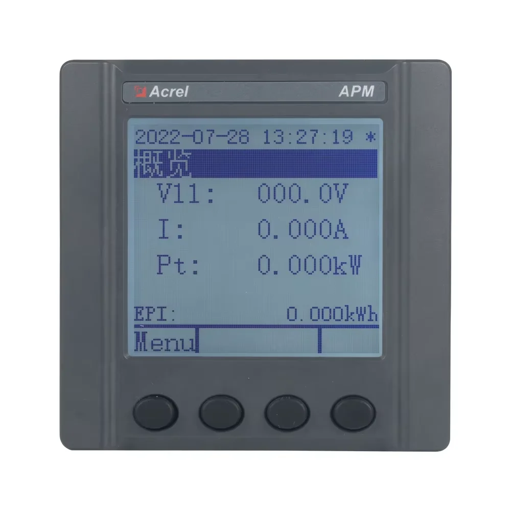 

Acrel APM520 Power Meter LCD Display Multifunctional Smart Electrical Measurement Meter 0.5s Class Three-phase