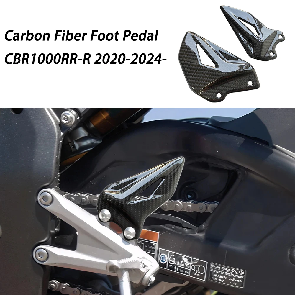 

Carbon Fiber Motorcycle Heel Guard Plates Foot Rests Fit for Honda CBR1000RR-R 2020-2024