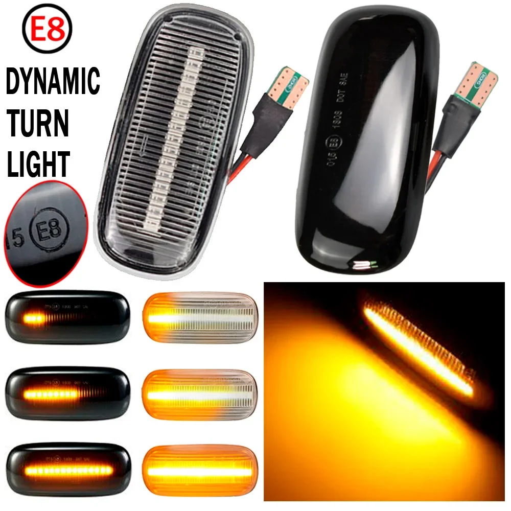 LED Side Wing Marker Dynamic Turn Signal Blinker Startup Breath Light For Audi A2 A3 8L A4 B5 A6 4B C5 A8 4D TT 8N