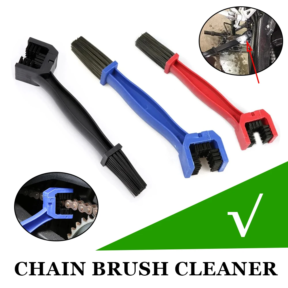 Universal Motorcycle Chain Cleaning Brush Multi-purpose Side Chain Cleaning Tool For Bicycle E-bike Car Maintenance Cleaner Part