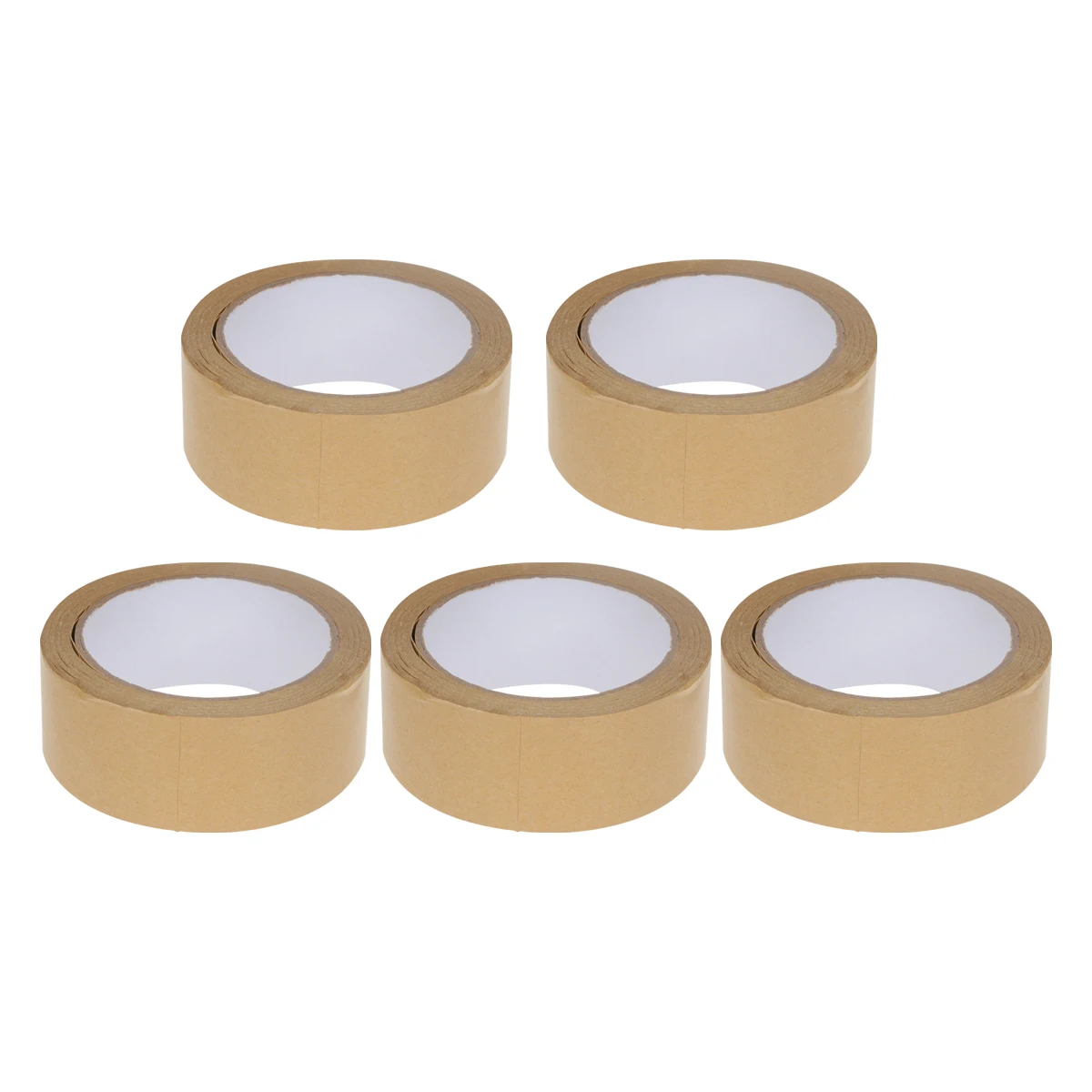 

5pcs Kraft Paper Tape Self Adhesive Tearable Gift Wrapping DIY Craft Decoration Sealing Tape Resists Curling Water Solvents Oil