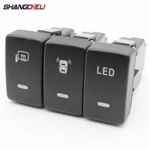 1PC LED LED LIGHT RADAR PARTIES Mirror Mirror Control Switch/Off Cable button for Honda Fit 2008 - 2013 CRV Odyssey 10 Main Sales Switch Honda Fit Air Conditioning - №10