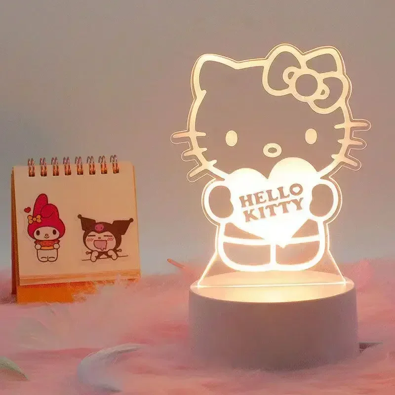 Sanrio Cartoon 3D Lâmpada, Kawali Kuromi Figura, Yugui Dog Figure Brinquedos, LED Table Night Light, Decoração para casa, Presentes de aniversário, Novo