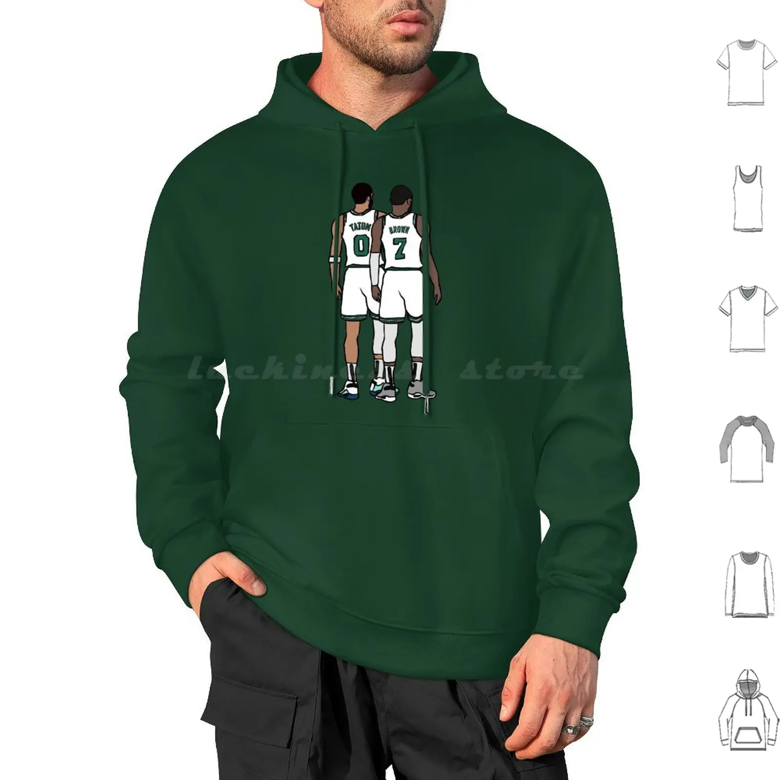 

Jayson Tatum And Jaylen Brown Back-To Hoodies Long Sleeve Sports Basketball Jayson Tatum Jaylen Brown 7 0 Jays Boston