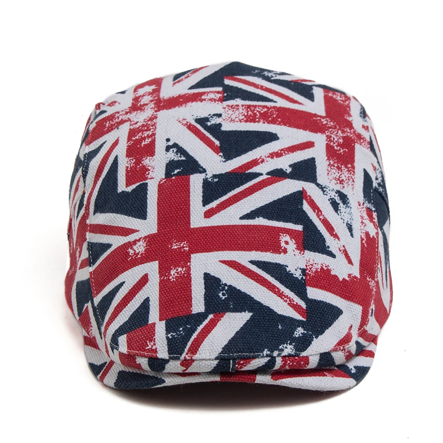 Topi Datar Motif Union Jack Ba - Men'S Fashion Gq ulasan dan harga