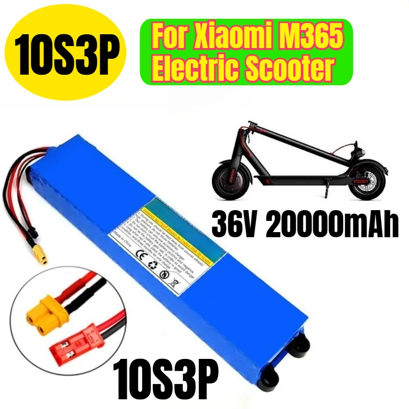 

36V 20000mAh 10S3P Battery Pack with BMS for Xiaomi M365 Electric Scooter