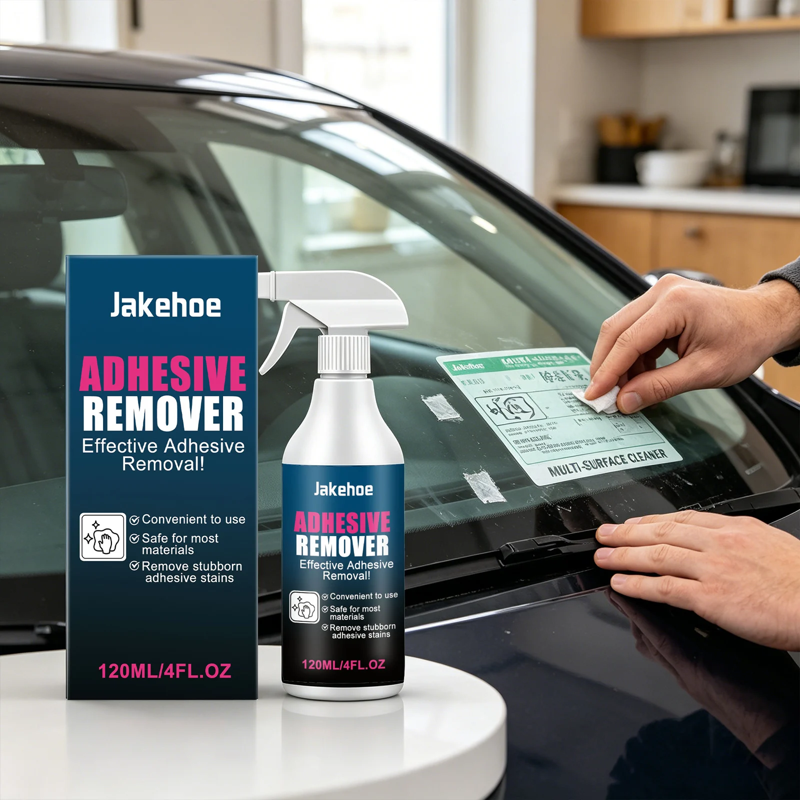 Adhesive Remover Spray Removing Tape Label Residue Fast-Acting Formula Non-toxic Convenient Daily Sticker & Glue Residue Cleaner