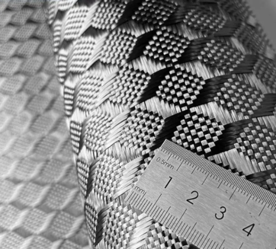 

3K 240g Cubed Jacquard Black Carbon Fiber Fabric Cloth 50cmx100cm - Roll Pack