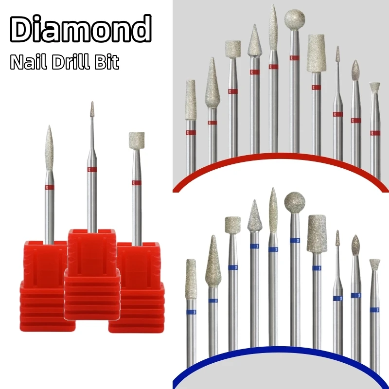 2Pcs/set Cuticle Clean Diamond Nail Drill Bits for Dead Skin Pro Russian Cuticle Burr Nail Prep Tool for Manicure Technicians gallery 3