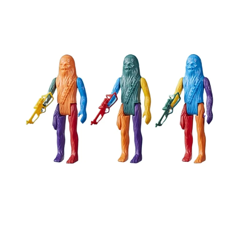 Hasbro Star Wars Military Action Figures, 4 Articuladas brinquedos retro, flashcards coloridos, presente de aniversário infantil, LSRC 3,75"