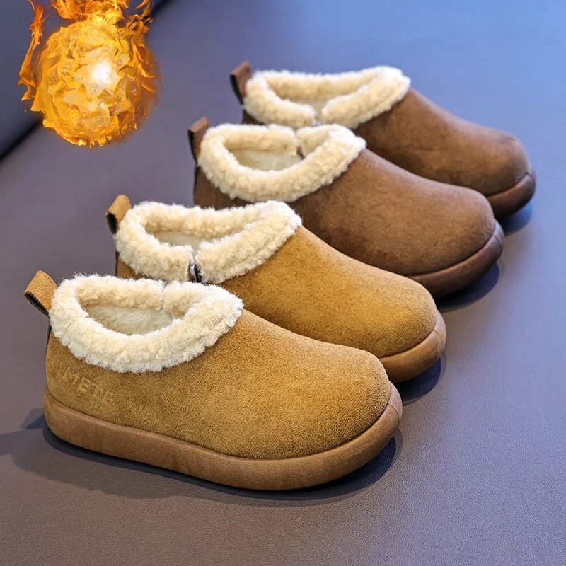 

Children's Cotton Shoes 3-18 Years Old Padded Thickened Boys and Girls Cotton Shoes Lightweight Non-slip Kids Baby Short Boots
