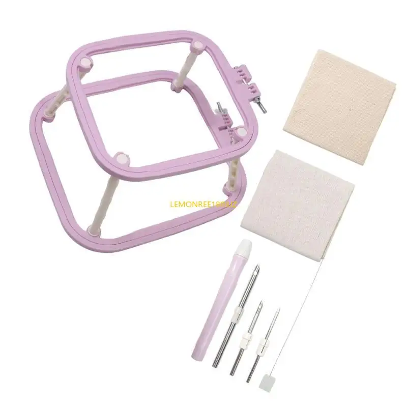 

N58C Adjustable Embroidery Hoop Double Layer Embroidery Frame Crosses Stitching Hoop