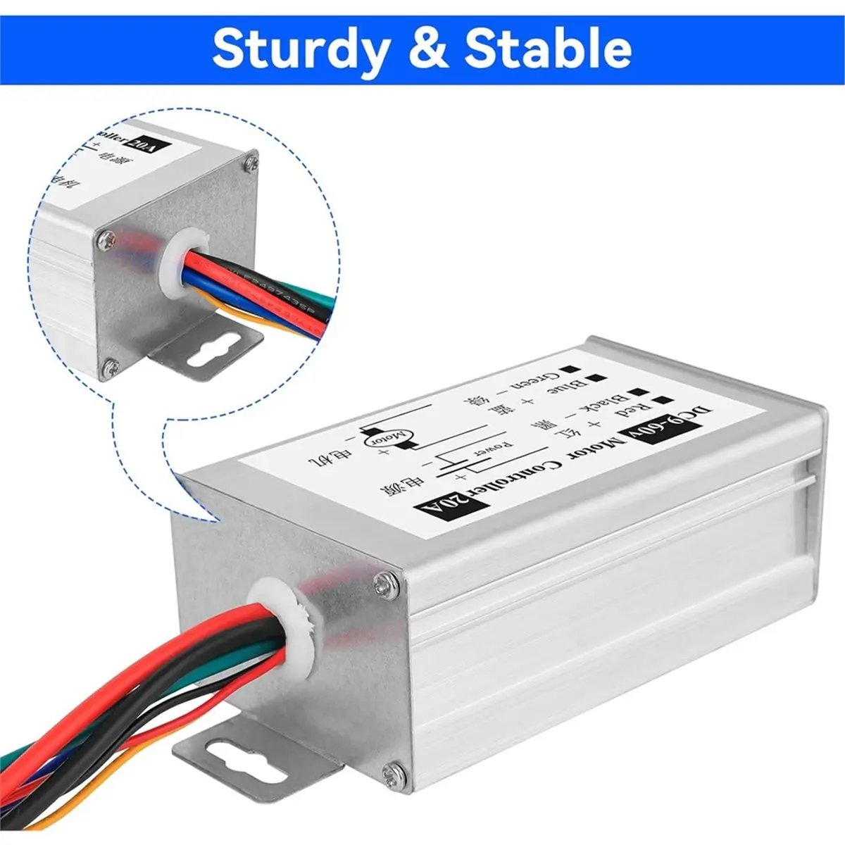 X14A& PWM DC Motor Speed Controller 9V-60V, 20A Brush Motor Driver Controls Module, DC Speed Regulator Motor Driver 1200W