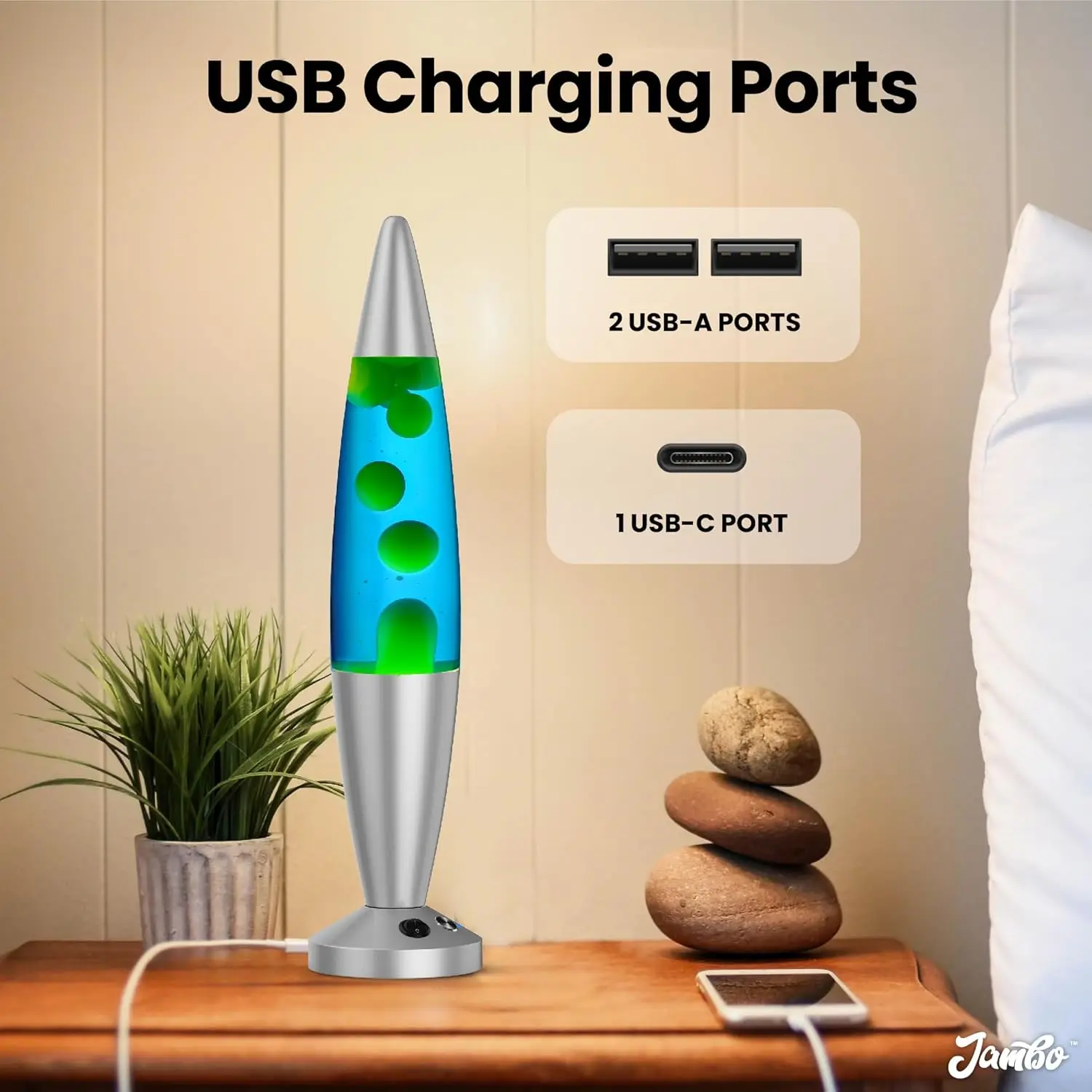 Luce notturna rilassante da 16 pollici con cera, lampada USB con spegnimento automatico per la decorazione domestica nel soggiorno, l'ufficio, la camera da letto