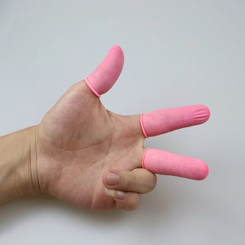 100PCS 일회용 손가락 커버 네 가지 색상 손가락 끝 청소 도구 미용 자수 다목적 내구성 손가락 커버