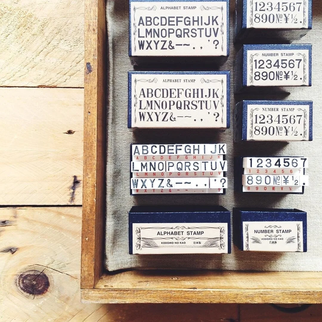 ختم خشبي تقليدي من كودومو نو كاو بخط عهد مينغ، يحتوي على الأبجدية والأرقام بخط ريترو، مناسب لصناعة الألبومات واللوازم التجارية #5