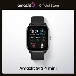 Amazfit-Mini Smartwatch GTS 4 com Alexa, frequência cardíaca integrada de 24H, 120 modos esportivos, relógio inteligente, aplicativo Zepp, novo