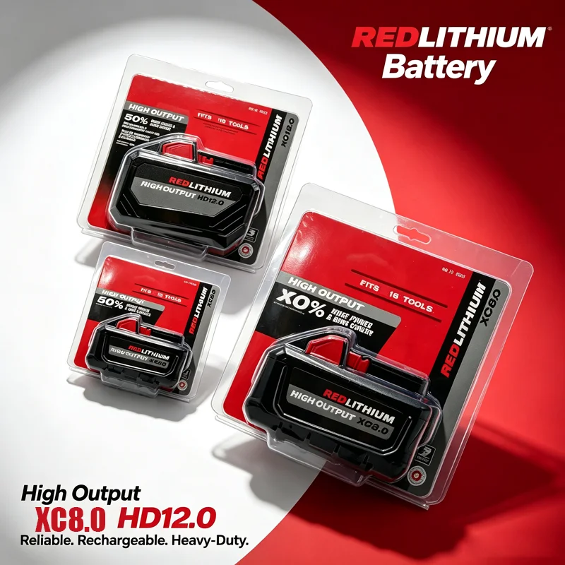 For Milwaukee M18 18V HD12.0Ah Replacement Red Lithium Battery 48‑11‑1860 M18B6 for Cordless Angle Grinder Drill Saw Power Tools