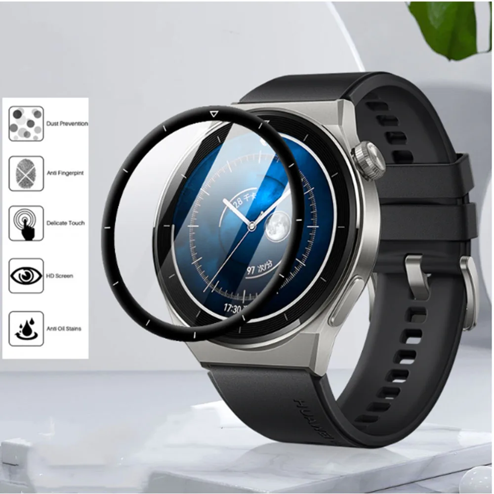 Защитная пленка для экрана, полное покрытие для Huawei Watch GT3 Pro 43 мм, 46 мм, защитная пленка для умных часов, 3D композитные аксессуары для часов