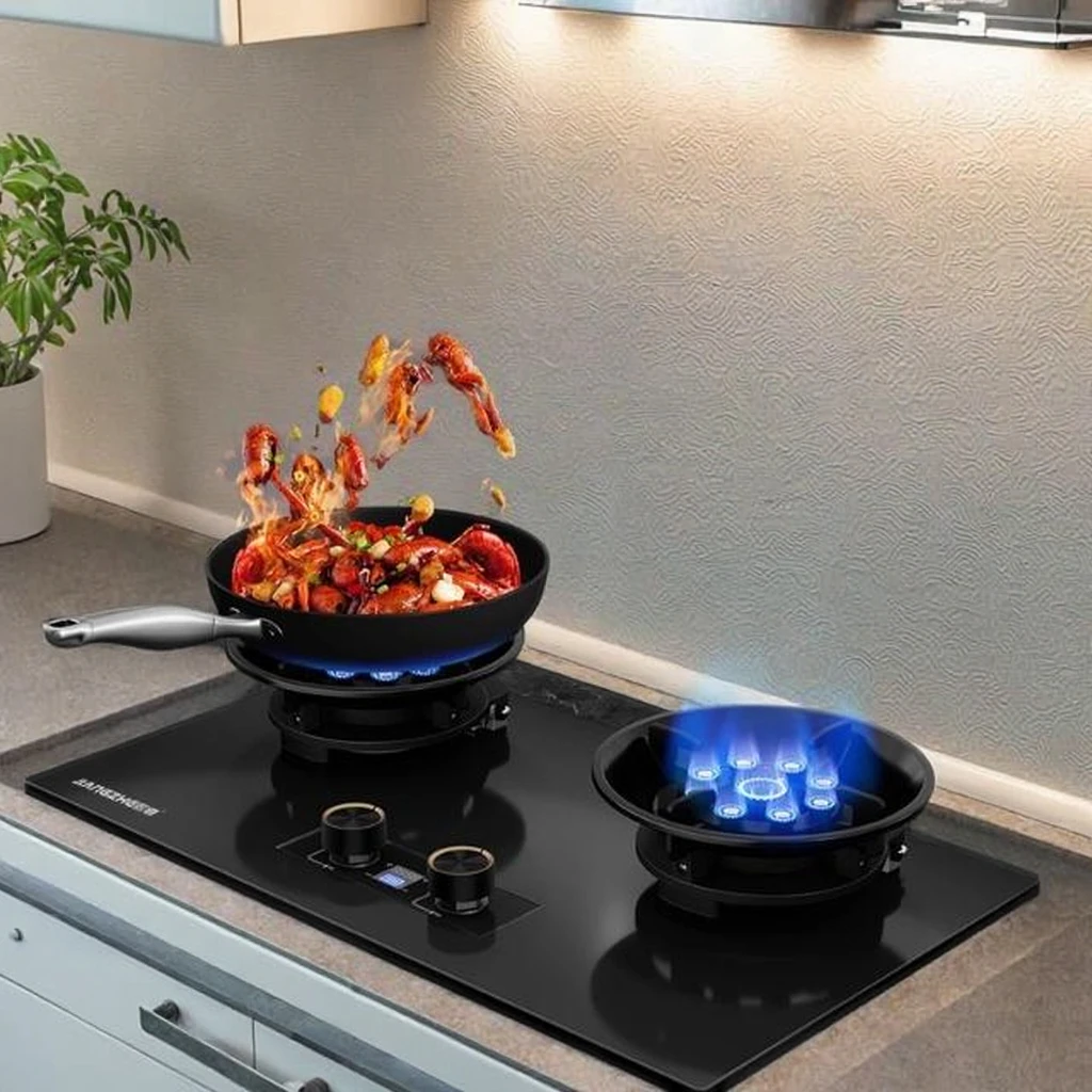D Gas Stove Portableburners Kitchen burner 2 Burners Natural NG Liquefied Petroleum Touch the Screen Detect Infrared Rays