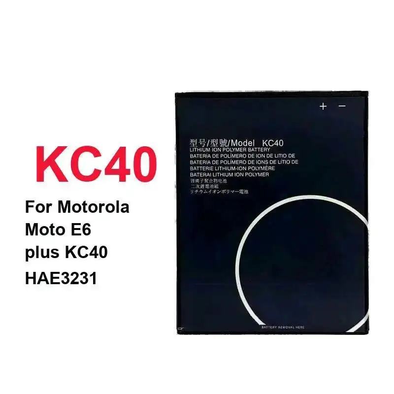 Hardwearing Portable Mobile Phone Battery For Motorola Moto E6 Plus KC40 HAE3231 3000mAh