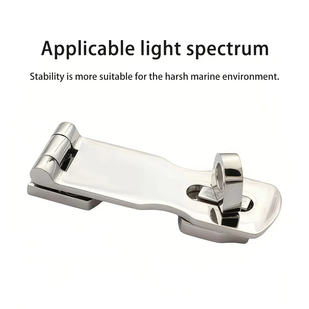 316 الفولاذ المقاوم للصدأ قابل للقفل غلق بمشبك قبعة مركبة بحرية كابينة شديدة التحمل باب الأمن-التقاط مع ثقب القفل ، تصميم قابل للطي #3