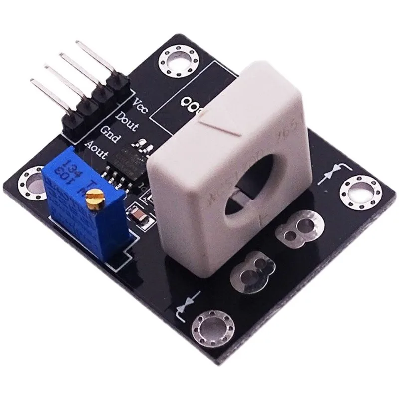 WCS1800 Hall-Stromsensor-Modul – DC 5V, ±35A DC / 25A AC, Mit Überstromschutz & LED