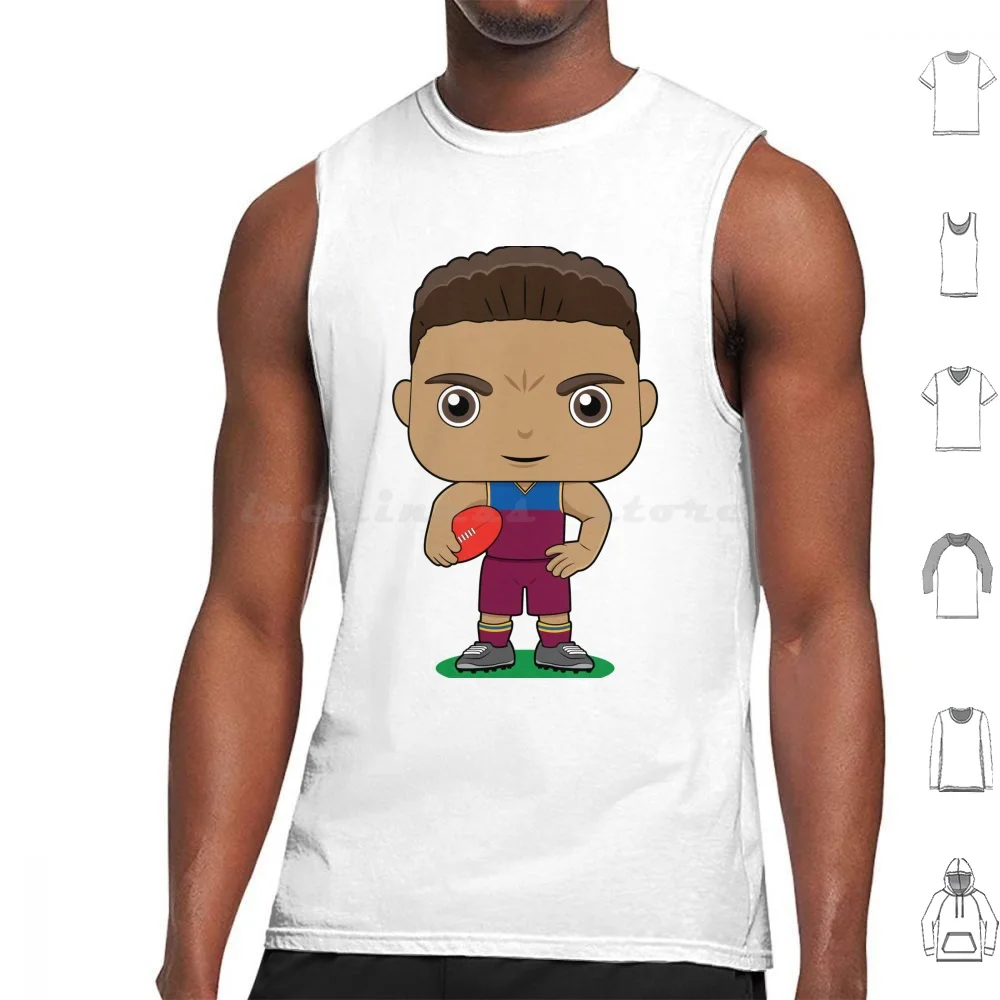 Brisbane Lions Footy Player Mascot Tank Tops Print Cotton Afl Afl Player Aussie Rules Football Australian Football Footy