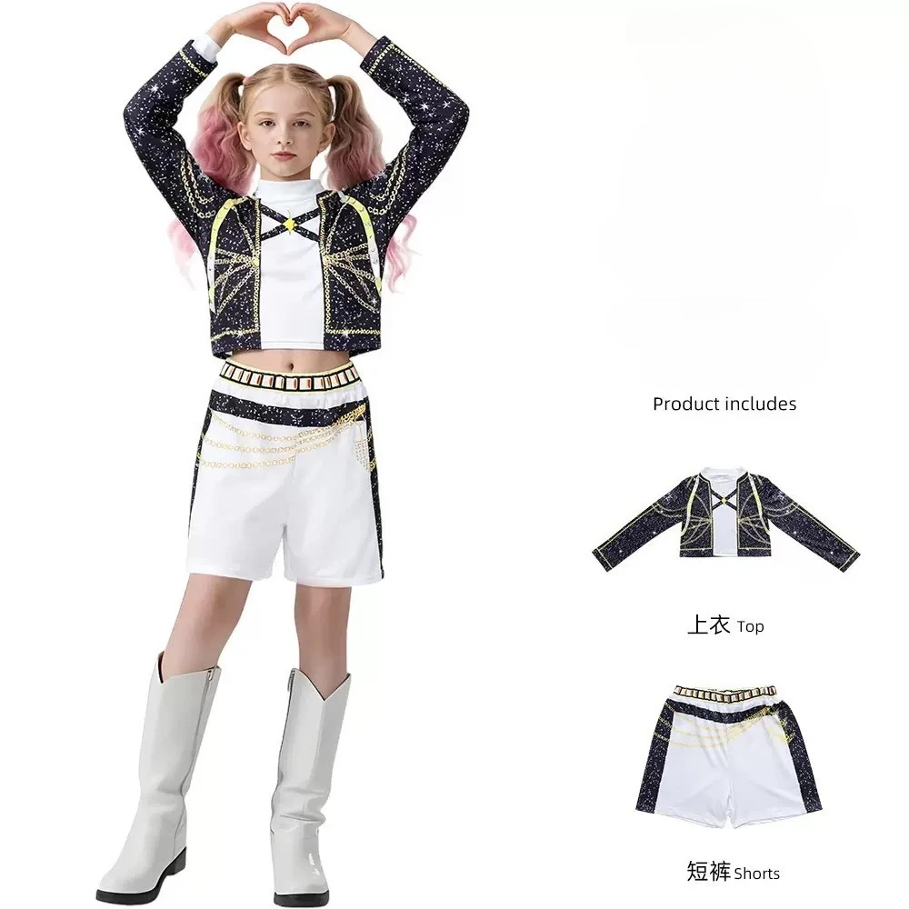 Korean Film Role-Play Clothing Girl Group Kids Costume Outfit Favorite Stage Performance Clothes Halloween Warrior Dress Up - view 4