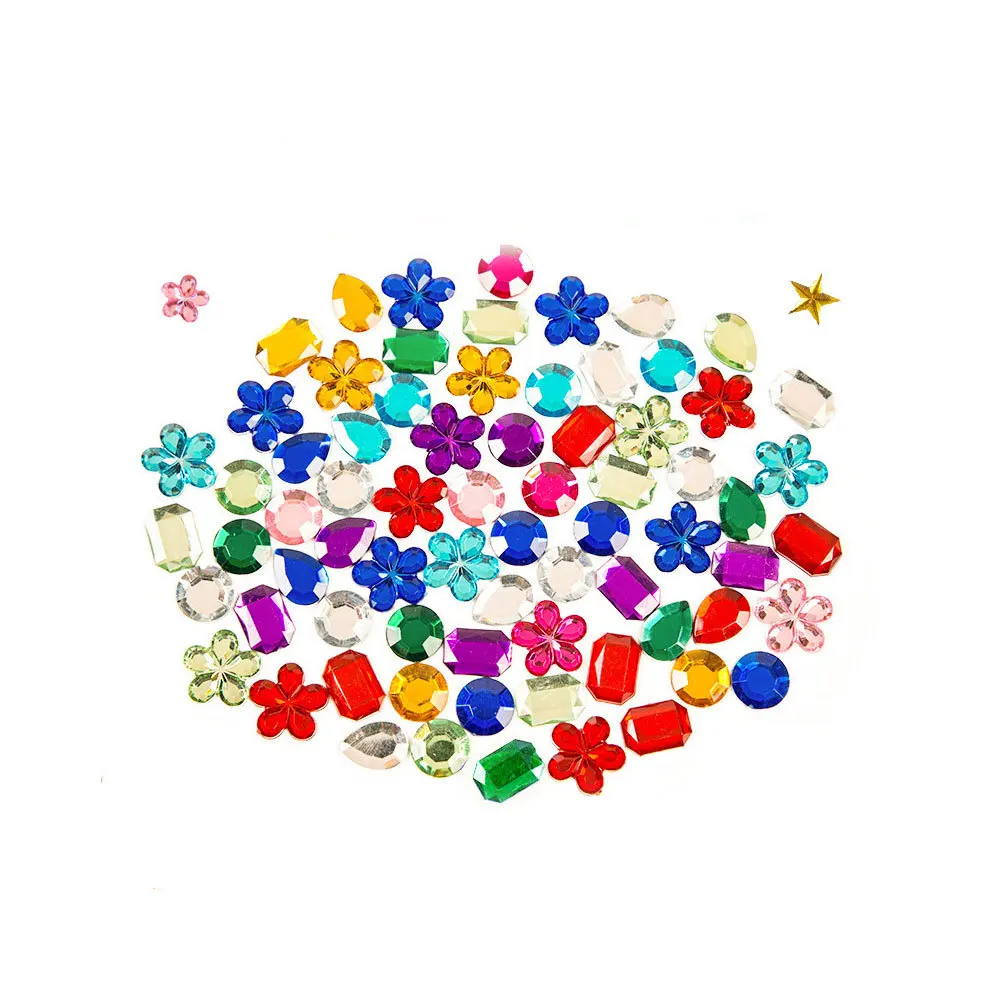 

400 pcs Acrylic Gem Sticker Diy Pentagram Crystal For Home Decor Phone Case Acrylic Stickers Craft Rhinestone Stickers
