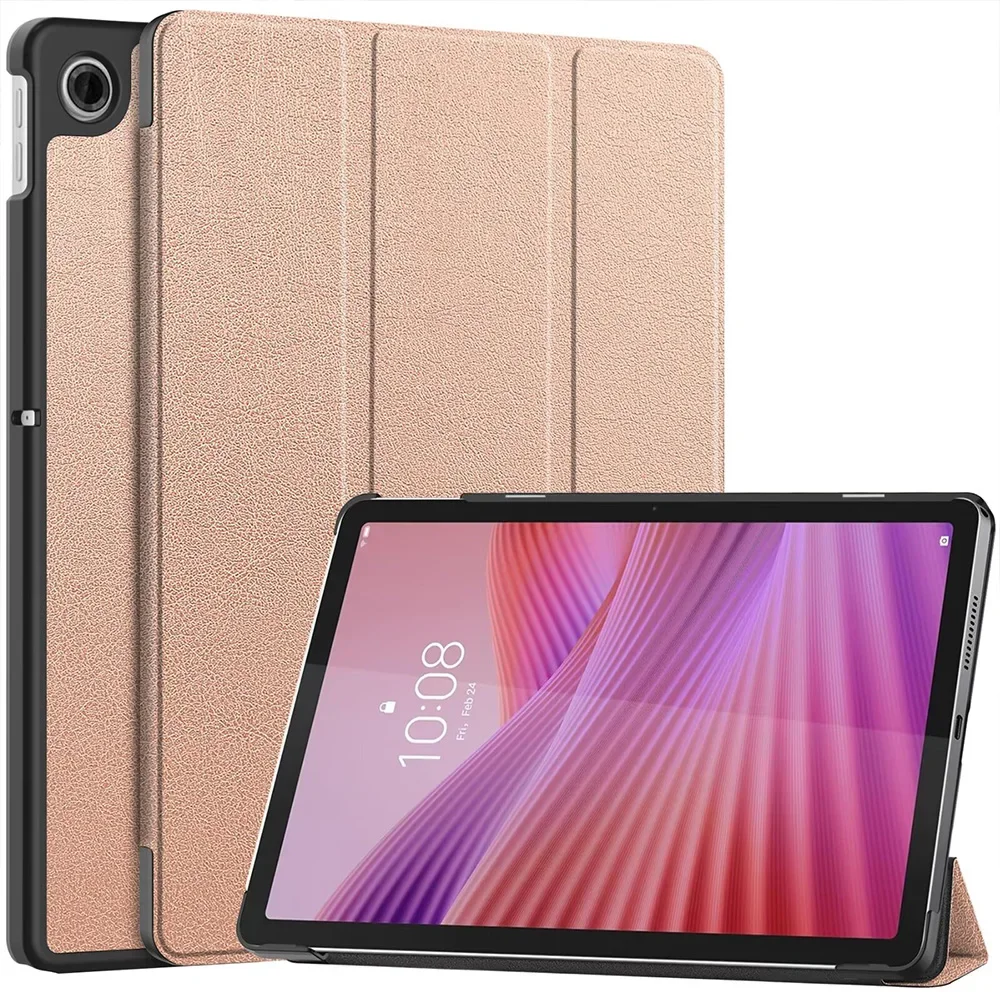 Leder Dreifach-Faltbare Schutzhülle für das Lenovo Tab 10.1 2025 TB-311FU und Lenovo Tab M11, Flip-Style Tablet-Hülle
