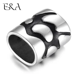 Stainless Steel Slide Charms Hole 11x8mm for Charm Bracelet Making Leather Jewelry DIY Slider Bead Findings