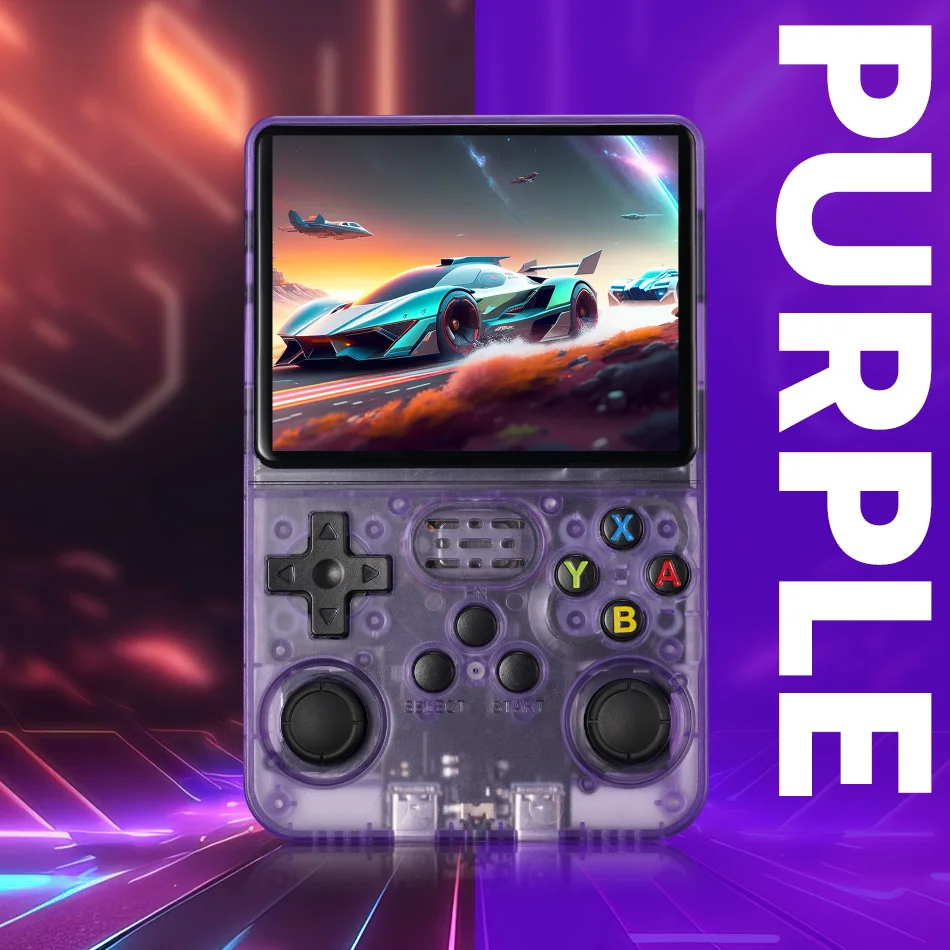 Purple Rechargeable Retro Handheld Game Console Built-in Compact 3.5-inch 64G Memory Card Portable Screen for On-the-Go Gaming Gift portable video player console Gadget Game Pad Game Stick, Handheld