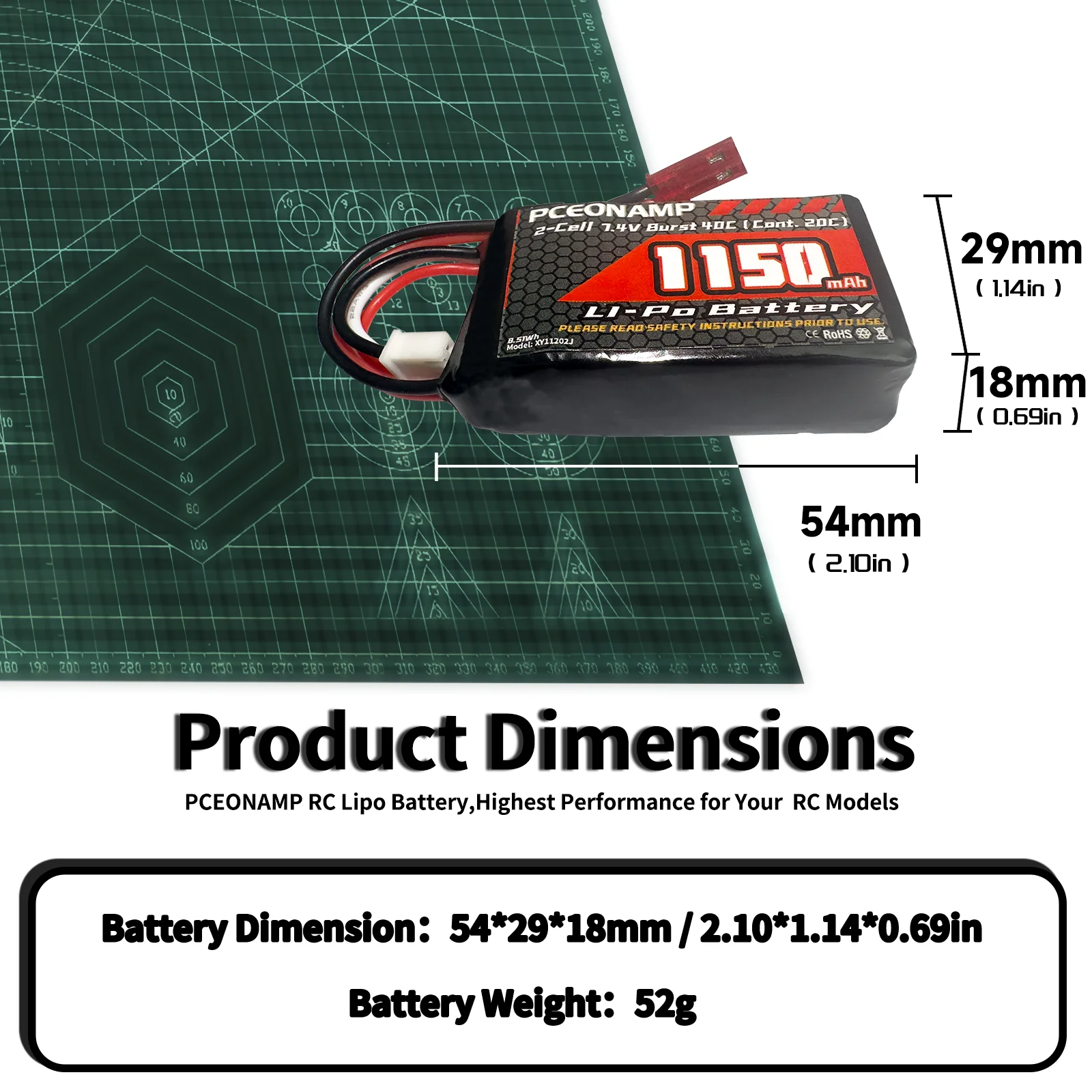 Batería Lipo PCEONAMP 2S de 11 - Lipo Battery Charger reseña y precio