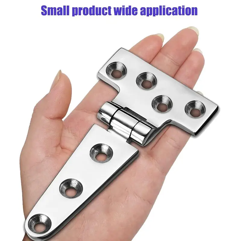 【Clearance Sale】Marine Grade T Hinges, Boat Hinges, 6 Inch x 3 Inches, No Noise, Heavy Duty 316 Stainless Steel with Screws (2 P