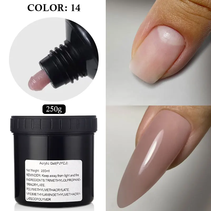 MSHARE 250g Helder Acryl Gel Harde Gel Voor Nagelverlenging Roze Naakt Wit Acrygel Hema TPO Gratis Builder Nagelgel Franse Nail Art