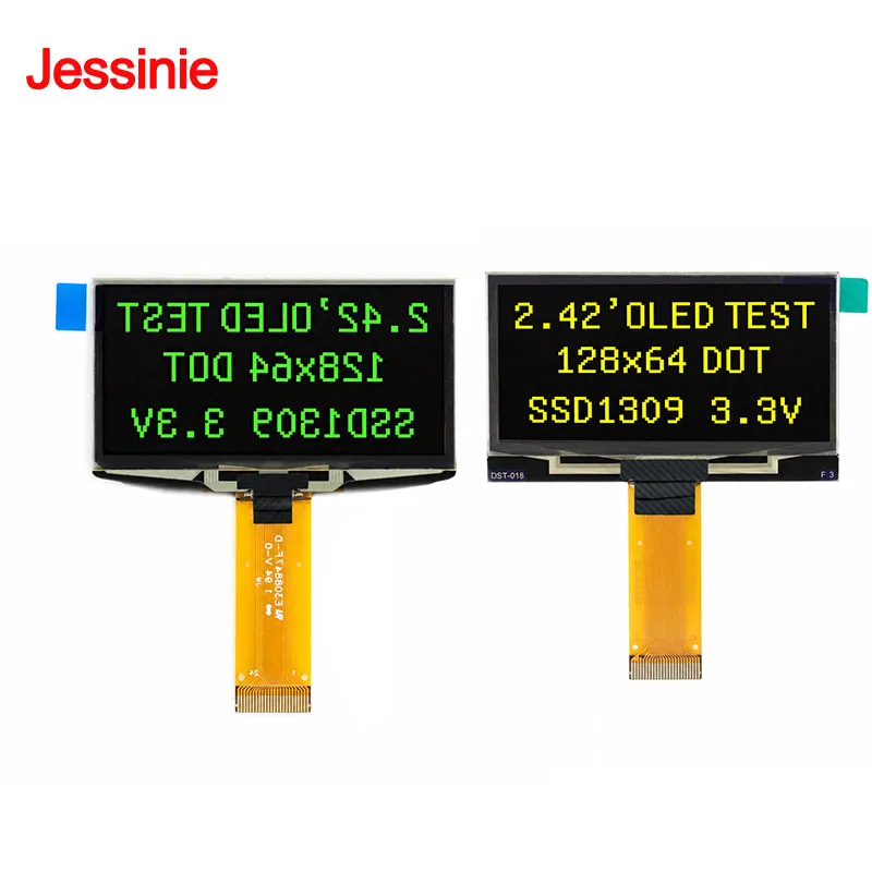 2.42 inch OLED Display LCD Screen 2.42'' SSD1309 Driver 4Pin/7Pin Module SPI I2C Serial Port 128*64 24Pin Plug-in Bare Screen