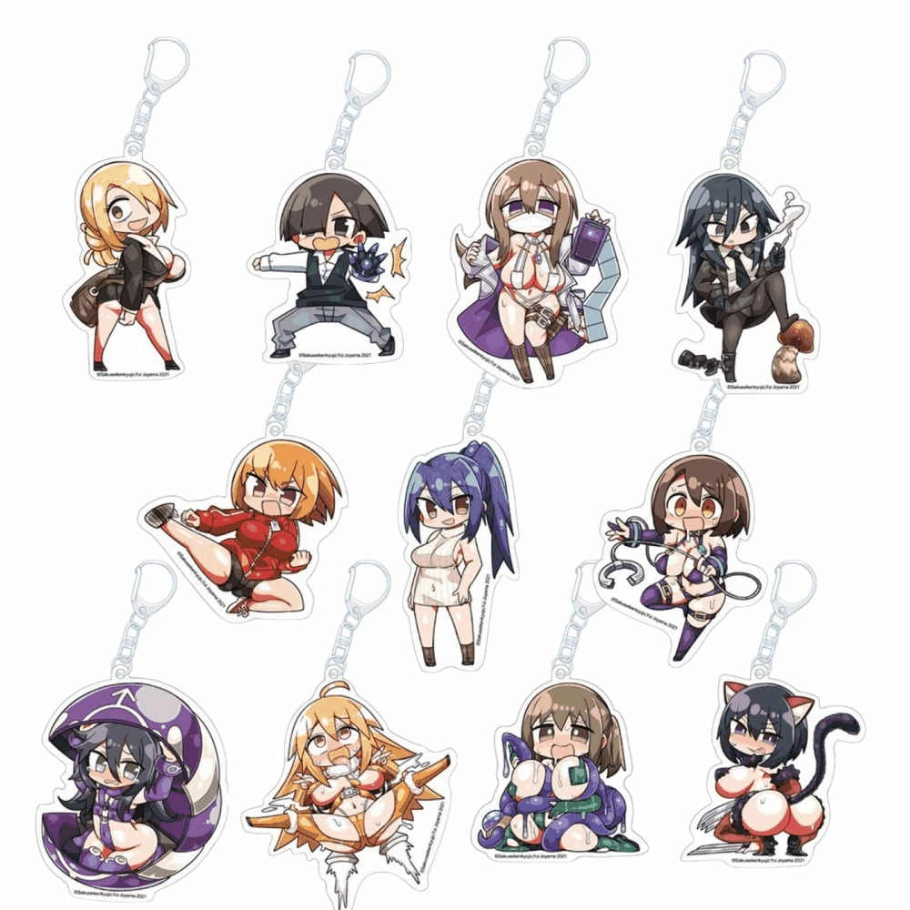 Anime Fans Geschenken De Plaats Van De Gevangenis Bende Sexy Kawaii Hd Figuur Acryl Sleutelhanger Decoratie Ongeveer 10Cm