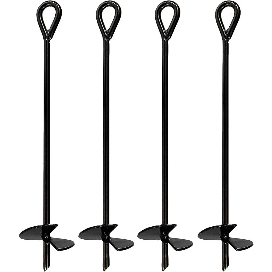 

Heavy Duty Ground Anchors 30 Inch 4 Pack for Outdoor Security and Stability in Camping Tents Tarps and Temporary Structures Dur