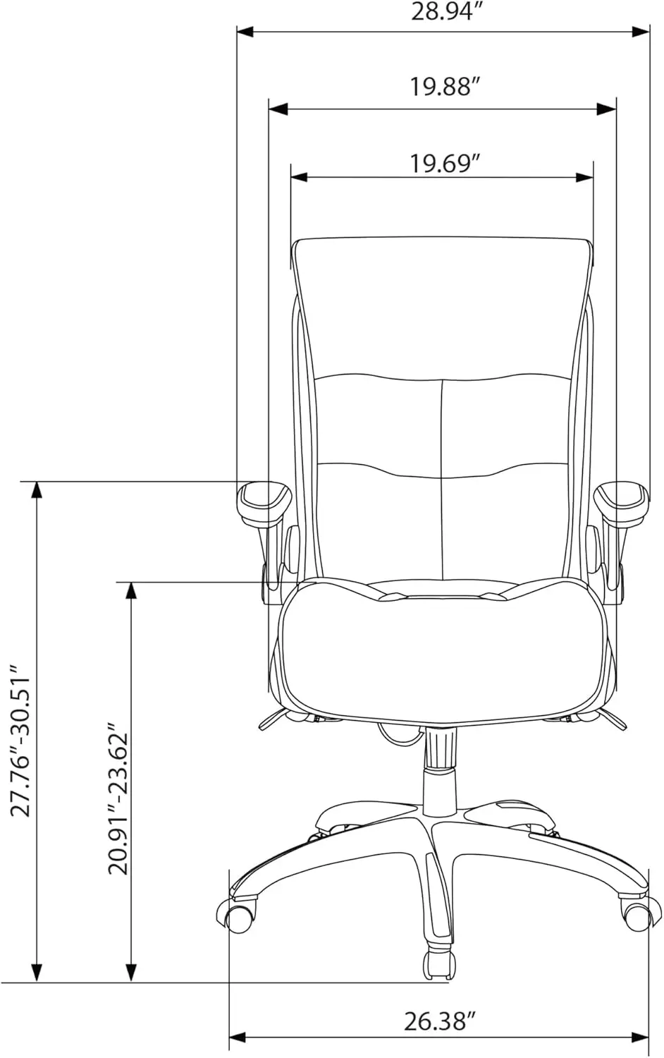 Espacio real ®   Ampresso Silla grande y alta de cuero regenerado con respaldo alto, color topo/plateado