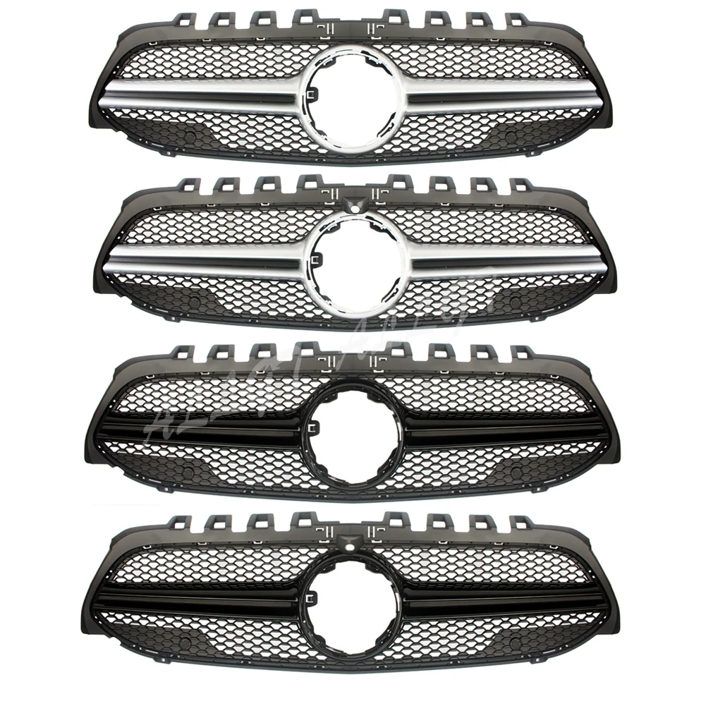 Car GT-R Style Vertical Bar Hood Upper Kidney Grille For Mercedes-Benz W177 A200 A220 A250 A35 A45AMG 2019-2022 2023-2025+