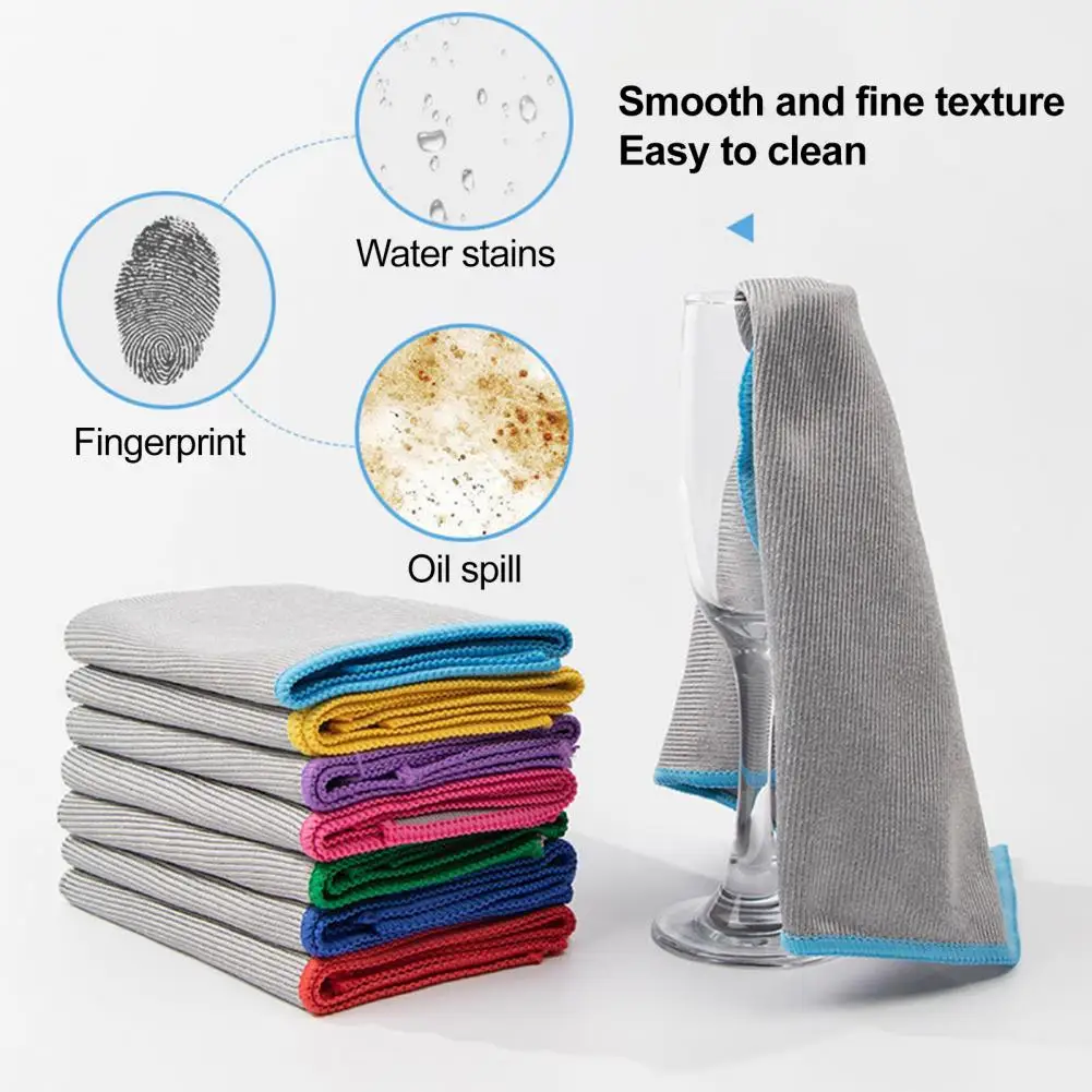 1/3/5/10Pcs 30cm Kitchen Rag Kitchen Car Reusable Cleaning Cloth Texture No Lint Multi-Purpose Glass No Trace Cleaning Towel